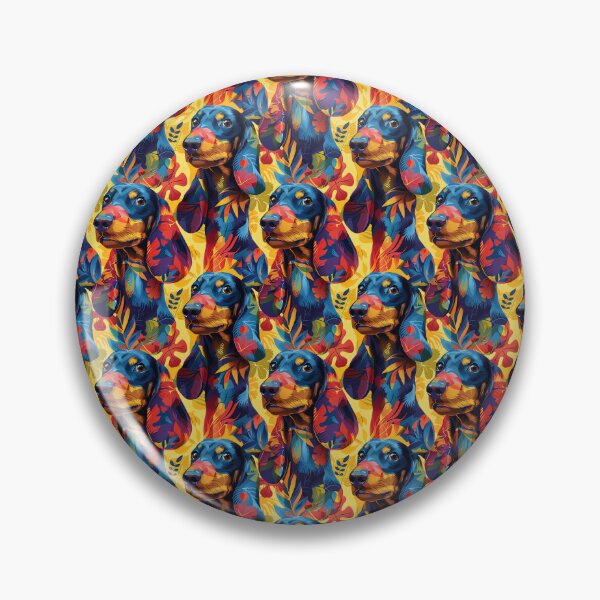 Item preview, Artistic and colourful dachshund pattern designed and sold by Hamish Davies.