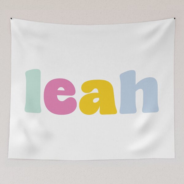 Item preview, Leah - Custom name on colorful block font designed and sold by To the Lua.