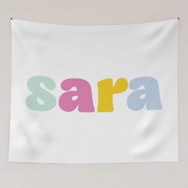 Item preview, Sara - Custom name on colorful block font designed and sold by To the Lua.