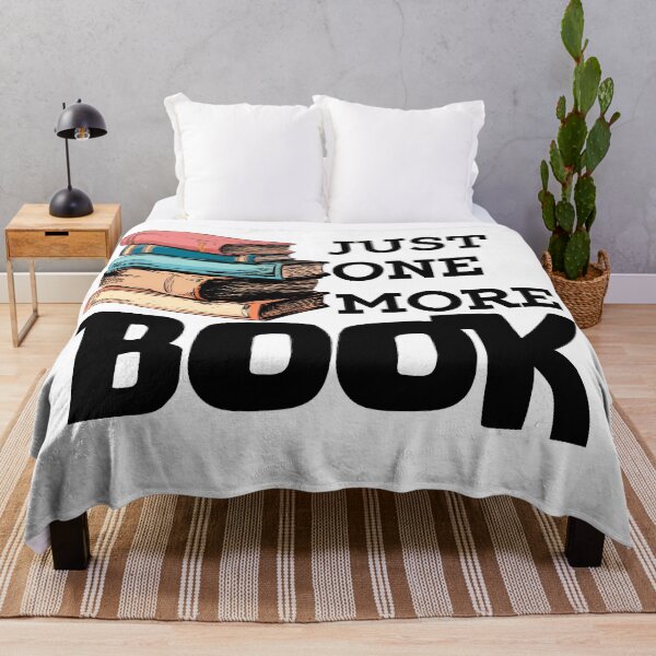 Item preview, Just One More Book, motivational quote designed and sold by OmikronStore.