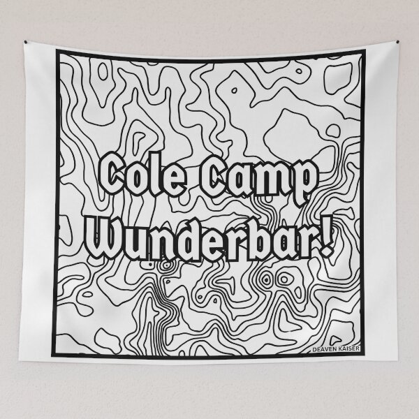 Item preview, Cole Camp Wunderbar Topographic Map designed and sold by Deaven Kaiser Art.
