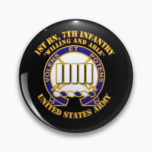 Item preview, Army - 1st Bn, 7th Infantry - Willing and Able designed and sold by Military Insignia Products.