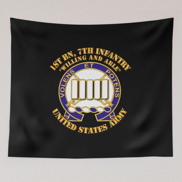 Item preview, Army - 1st Bn, 7th Infantry - Willing and Able designed and sold by Military Insignia Products.