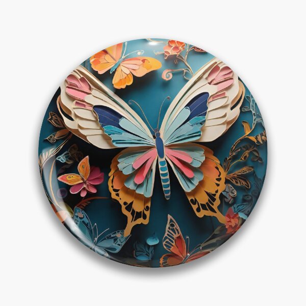 Item preview, Paper cut Colorful Butterflies digital art  designed and sold by PaintedPixels01.
