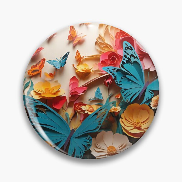 Item preview, Paper cut Colorful Butterflies digital art  designed and sold by PaintedPixels01.