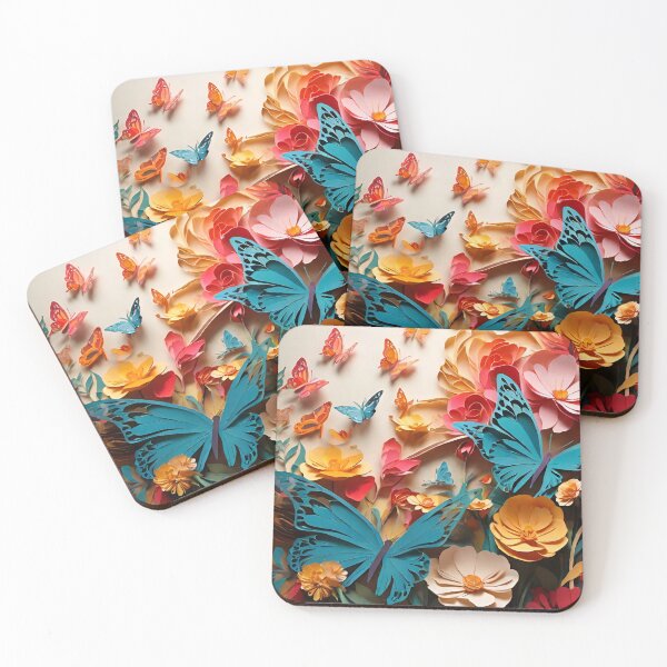 Item preview, Paper cut Colorful Butterflies digital art  designed and sold by PaintedPixels01.