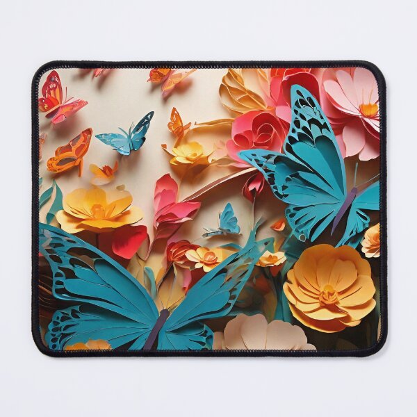 Item preview, Paper cut Colorful Butterflies digital art designed and sold by PaintedPixels01.