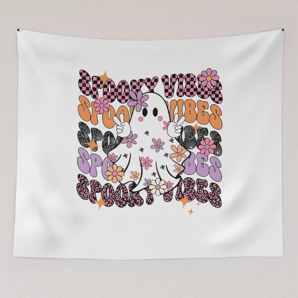 Item preview, Spooky Vibes, Spooky Season, Spooky Mama, Cute Halloween Ghost, Checkered Leopard Print, Halloween Mama designed and sold by Kaydenkin.