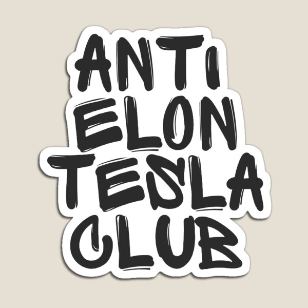 Item preview, ANTI ELON TESLA CLUB - Autoaufkleber-Abziehbild-Zubehör - Elon Musk ist verrückt!! Sozialer Sticker designed and sold by MiaSky Fox.