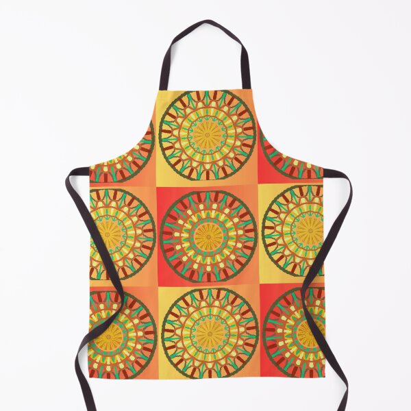Item preview, alternating red and yellow squares containing kaleidoscopes designed and sold by jbb1955.