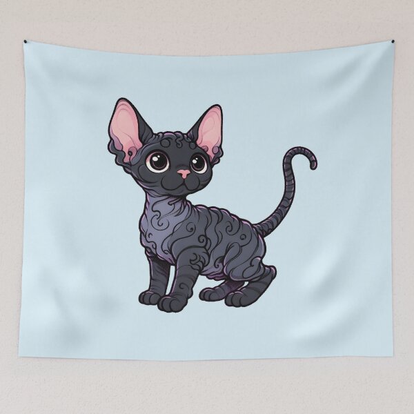 Item preview, Devon rex cat designed and sold by Anna Halasek.