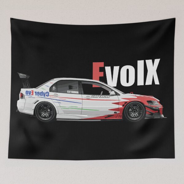Artikelvorschau, Evo 9 ix Cyber Evo WTA WRC Mitsubishi Evolution Tarazan Zeitangriff entworfen und verkauft von cowtownCOWBOY.