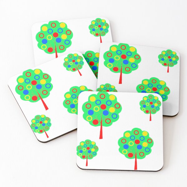 Item preview, Three stylized colored trees with fruits. Pattern designed and sold by ZorianArt.