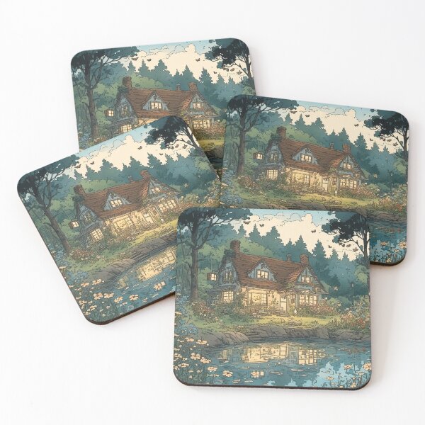Item preview, whimsical cottage designed and sold by rainbowcatnip.