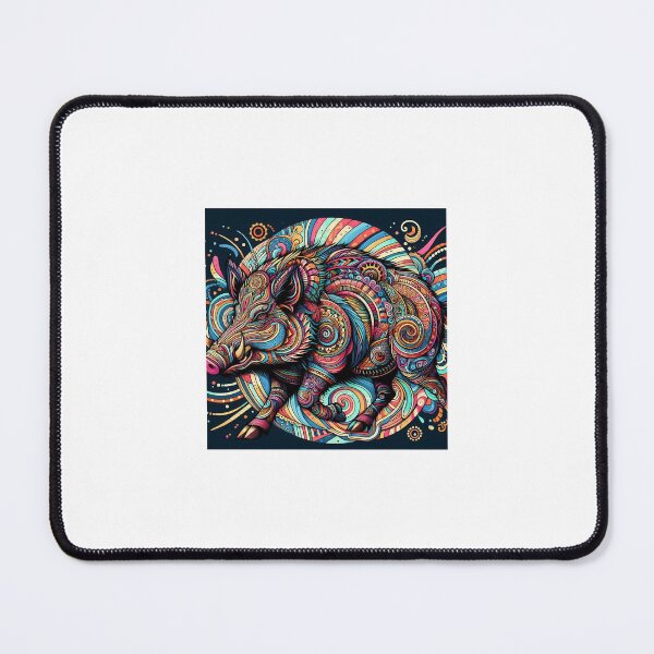 Item preview, Psychedelic Slavic Wild Boar Art - Vibrant Folk Style Design designed and sold by SlavicFolk.