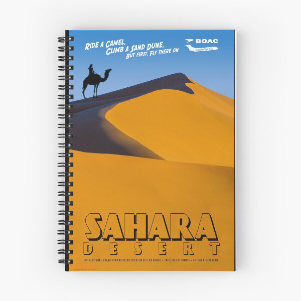 Item preview, Vintage-Style Sahara Desert Travel Poster designed and sold by travelwitheric.