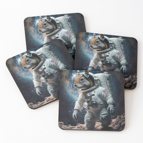 Item preview, Astronaut Squirrel Wearing a Spacesuit in Space designed and sold by CheekyAnimalz.