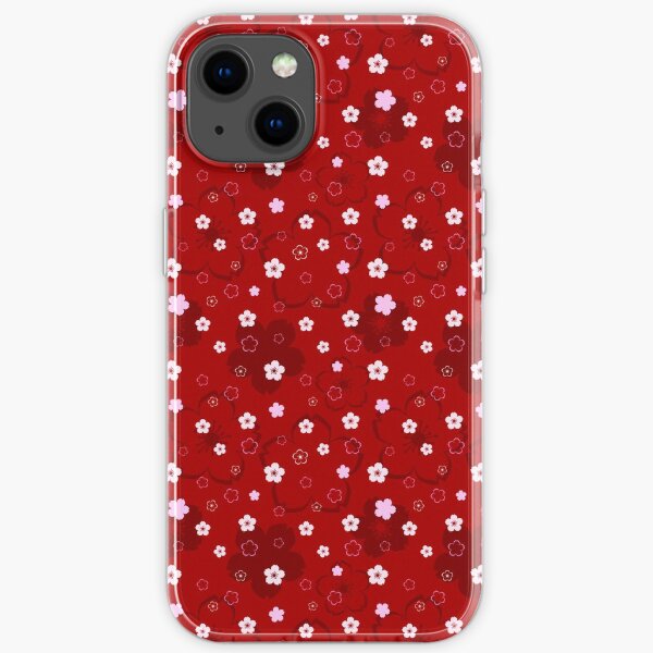 Cherry Blossom Season in Red and Pink iPhone Soft Case