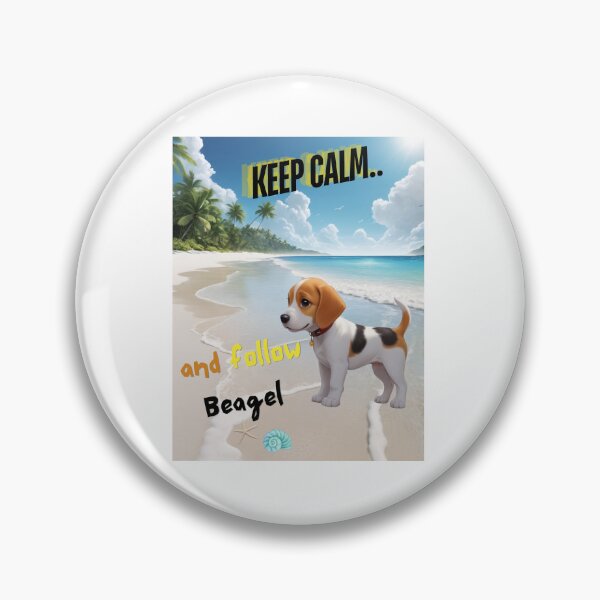 Item preview, Cute Beagle for You to Follow and Keep Calm designed and sold by FreeStyleTrend.