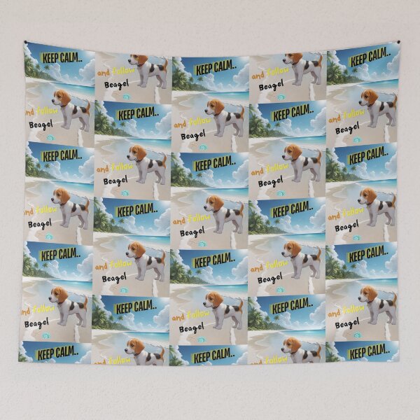 Item preview, Cute Beagle for You to Follow and Keep Calm designed and sold by FreeStyleTrend.