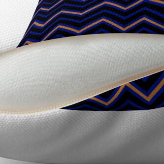 Alternate view of Chevrons - Blue and Bronze Throw Pillow