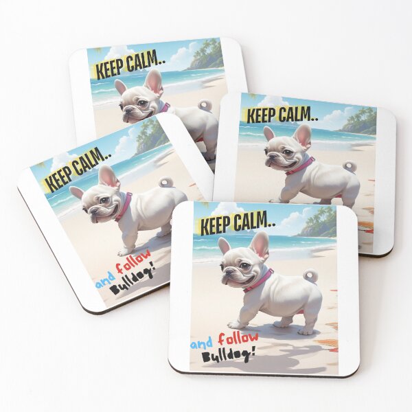 Item preview, Cute Bulldog for You to Follow and Keep Calm designed and sold by FreeStyleTrend.