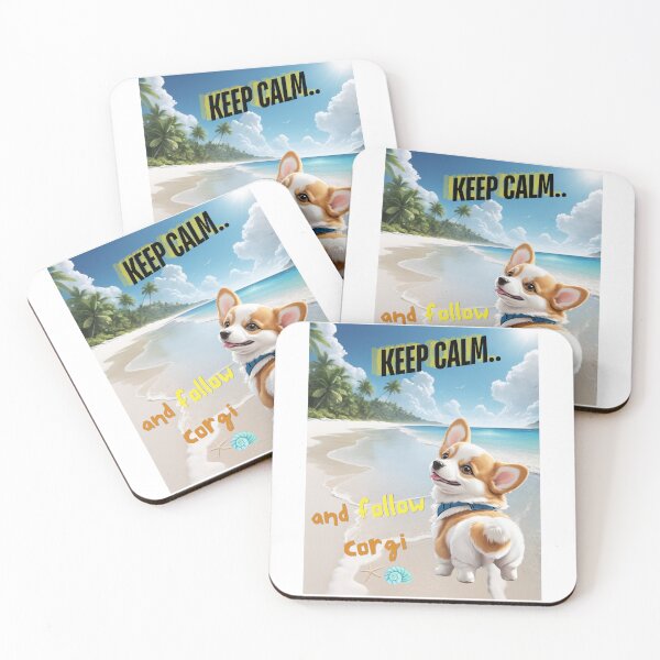 Item preview, Cute Corgi for You to Follow and Keep Calm designed and sold by FreeStyleTrend.