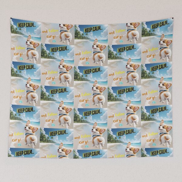 Item preview, Cute Corgi for You to Follow and Keep Calm designed and sold by FreeStyleTrend.
