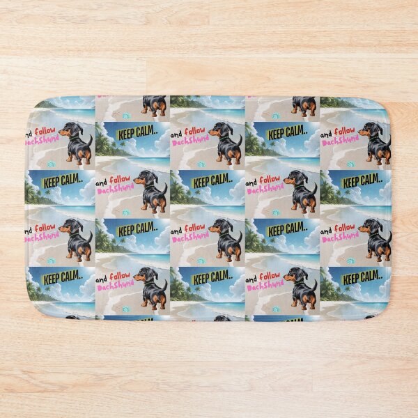 Item preview, Cute Dachshund for You to Follow and Keep Calm designed and sold by FreeStyleTrend.