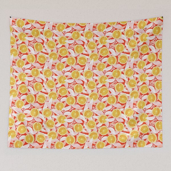 Item preview, Oranges, yellow on red background designed and sold by Alex  Blud.