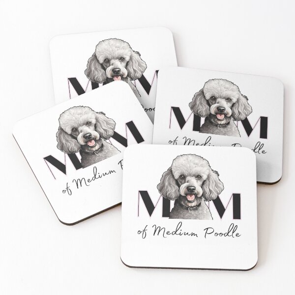 Item preview, Minimalistic aesthetic Mom of white apricot black  cream beige medium poodle designed and sold by GoodyPaws.