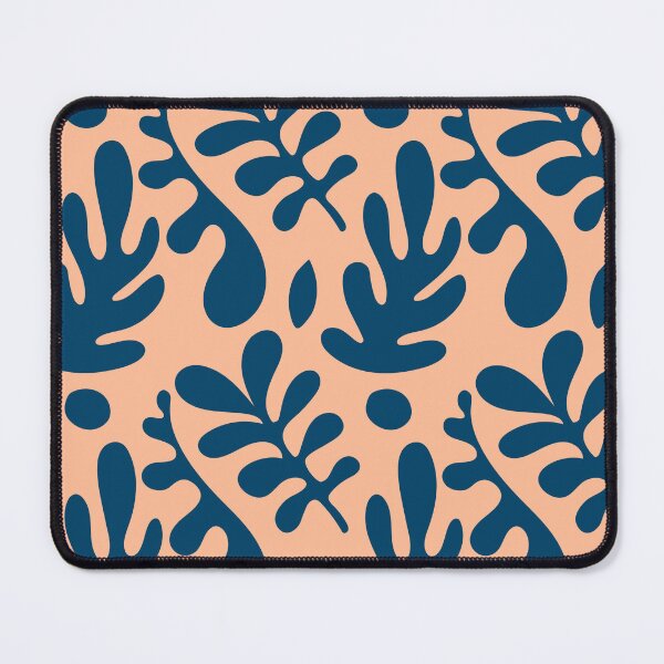 Item preview, Abstract Organic Henri Matisse inspired Blue leaves, Minimalist mid-century art designed and sold by KreativKulture.