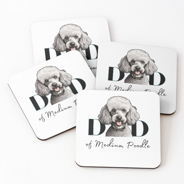 Item preview, Minimalistic aesthetic Dad of white apricot black  cream beige medium poodle designed and sold by GoodyPaws.