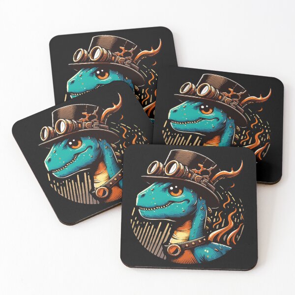 Item preview, Funny Retro Steampunk Dinosaur Velociraptor designed and sold by TomFrontierArt.