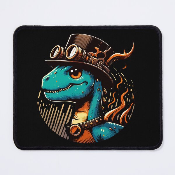 Item preview, Funny Retro Steampunk Dinosaur Velociraptor designed and sold by TomFrontierArt.