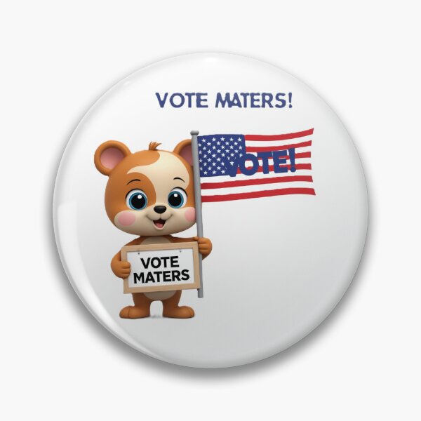 Item preview, "Vote Matters" Election Poster Featuring a Cute Bear designed and sold by merve02shop.