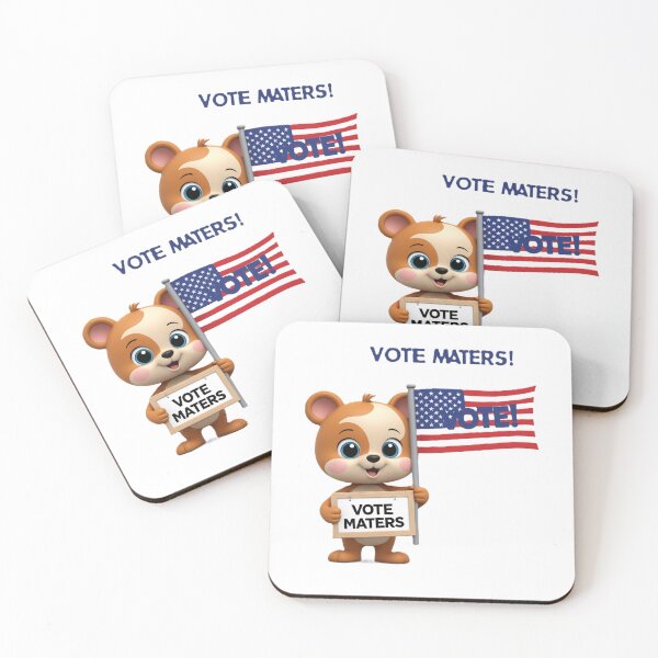 Item preview, "Vote Matters" Election Poster Featuring a Cute Bear designed and sold by merve02shop.