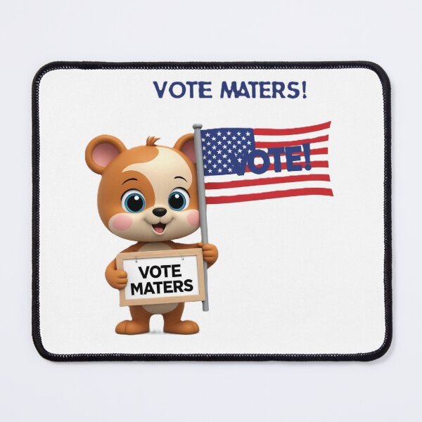 Item preview, "Vote Matters" Election Poster Featuring a Cute Bear designed and sold by merve02shop.