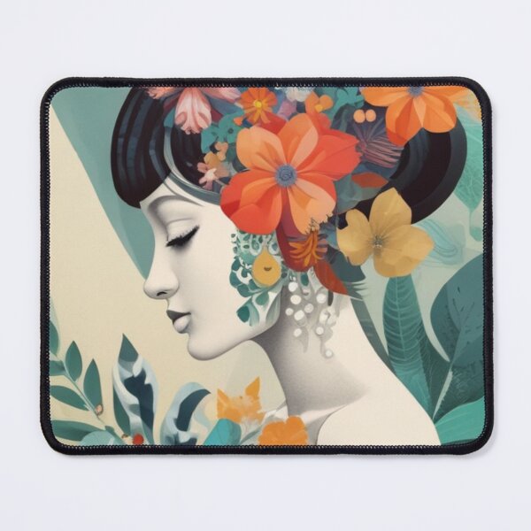 Item preview, Abstract floral elements paper collage designed and sold by bvdesignart.