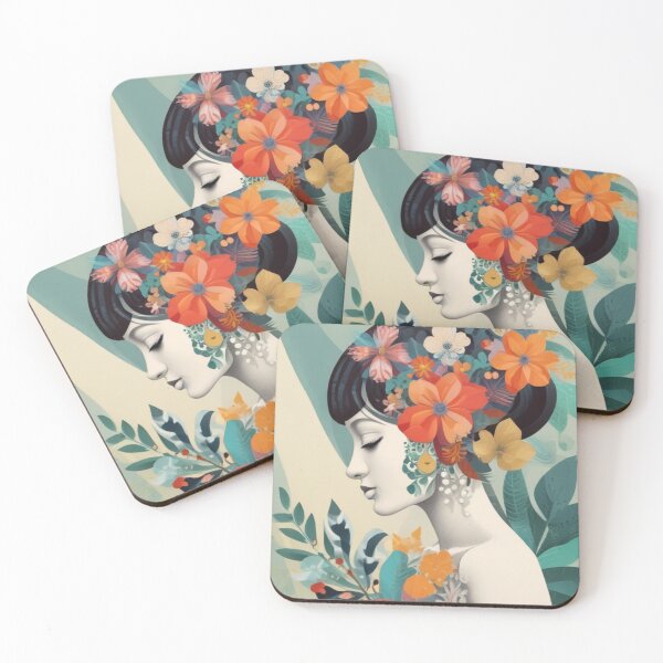 Item preview, Abstract floral elements paper collage designed and sold by bvdesignart.
