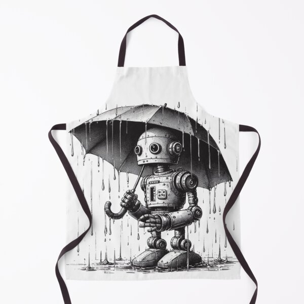 Item preview, Sad robot, Rainy Day, Digital Art, Art Of The Future, Sci-Fi Mood designed and sold by WorlDigitalArts.