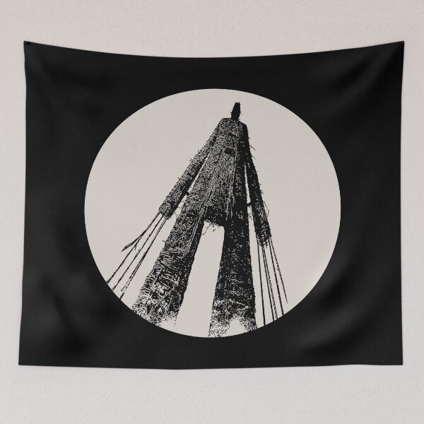 Item preview, The Wicker Man silhouette folk horror white designed and sold by LapinMagnetik.
