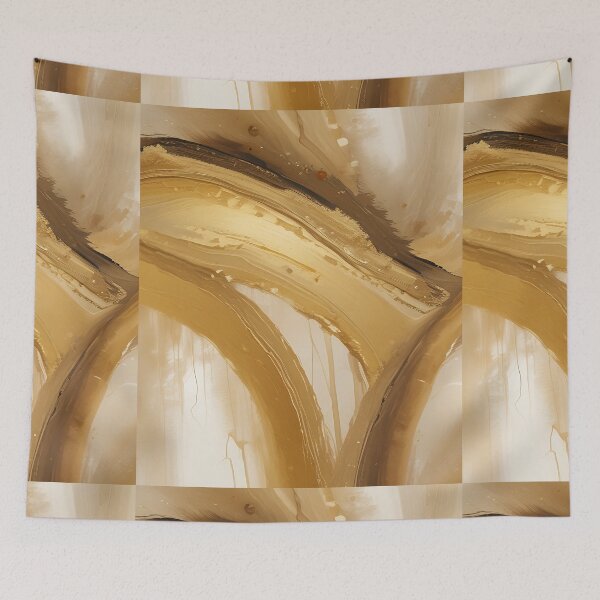 Item preview, Abstract art print. Golden texture. Freehand oil painting. Oil on canvas. Brushstrokes of paint. modern Art designed and sold by bvdesignart.