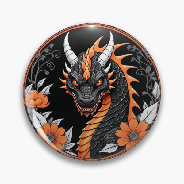 Item preview, Intense Black and Orange Dragon designed and sold by RedStacks.
