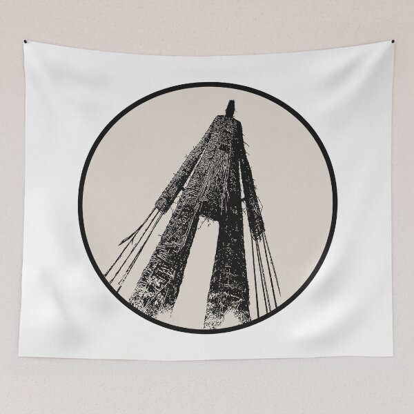Item preview, The Wicker Man silhouette folk horror black designed and sold by LapinMagnetik.