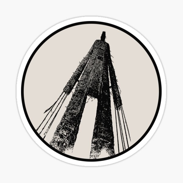 Item preview, The Wicker Man silhouette folk horror black designed and sold by LapinMagnetik.