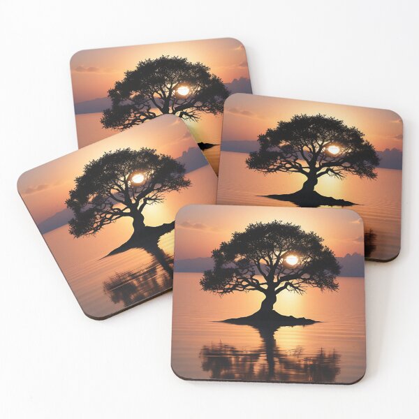 Item preview, The big tree on small island 3d illustration designed and sold by bvdesignart.