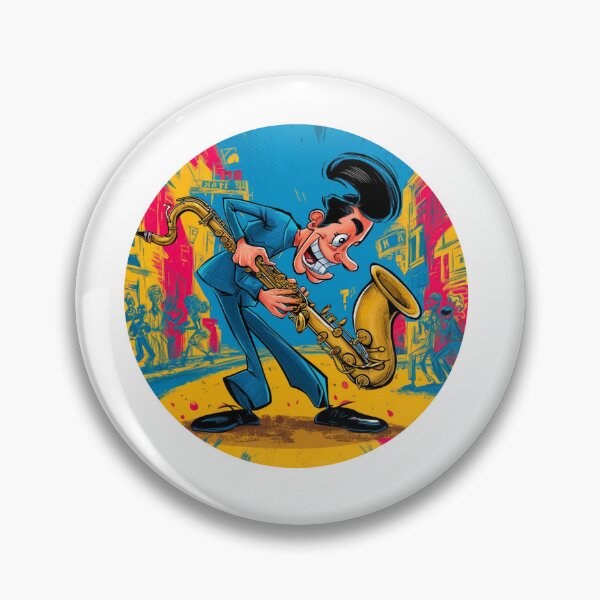 Item preview, Saxo Madness - Vibrant Jazz Music Poster designed and sold by TaPaVu.