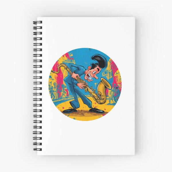 Item preview, Saxo Madness - Vibrant Jazz Music Poster designed and sold by TaPaVu.