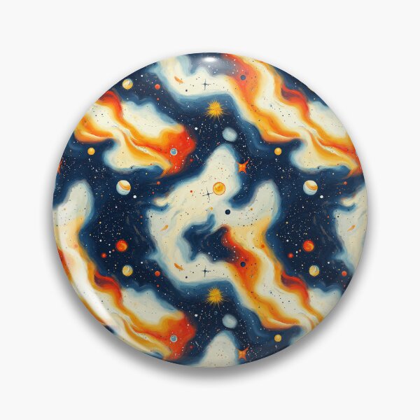 Item preview, Retro space pattern with stars, planets and nebula designed and sold by Hamish Davies.